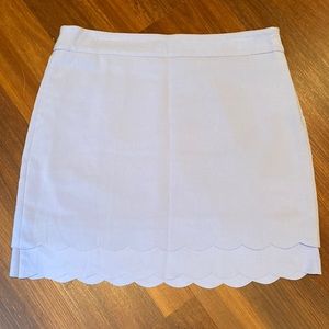 Loft periwinkle scallop edge pencil skirt, size 10